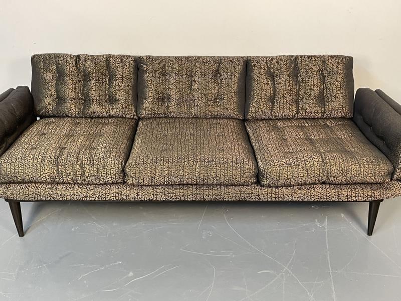 Mid-Century Modern Curved Sofa / Settee, Adrian Pearsall Style, Three-Seater - 11