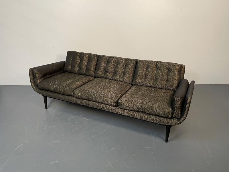 Mid-Century Modern Curved Sofa / Settee, Adrian Pearsall Style, Three-Seater - 6