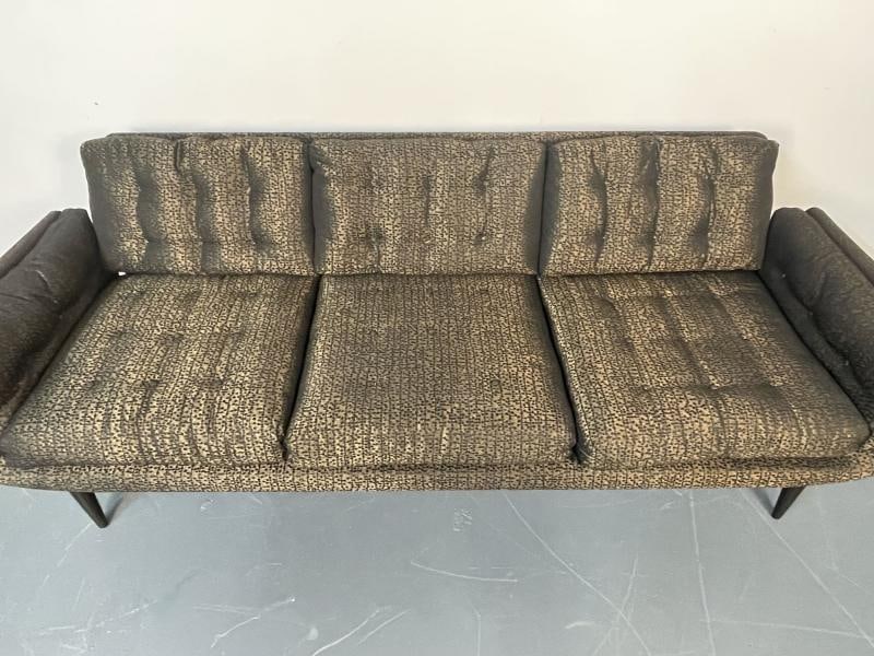 Mid-Century Modern Curved Sofa / Settee, Adrian Pearsall Style, Three-Seater - 9