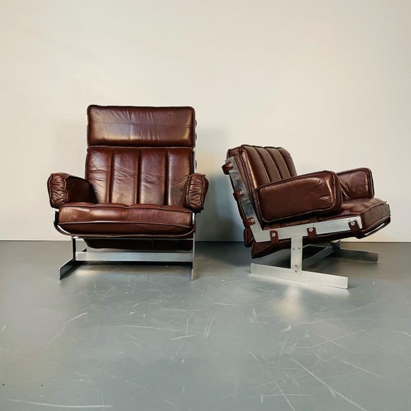 Pair of Swedish Mid-Century Modern Lounge / Club Chairs by Arne Norell, 1960s - 3