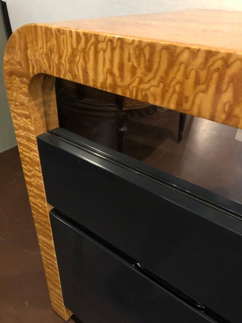 Mid-Century Modern Waterfall Sideboard / Dresser by Vladimir Kagan, Burlwood - 10