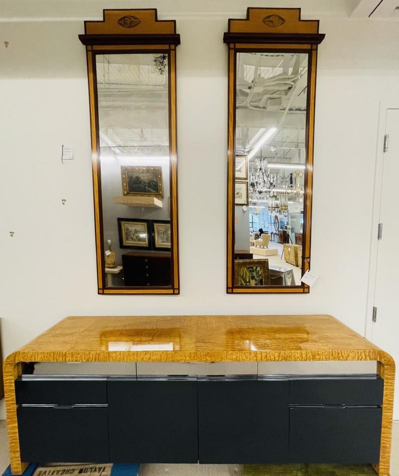 Mid-Century Modern Waterfall Sideboard / Dresser by Vladimir Kagan, Burlwood - 5