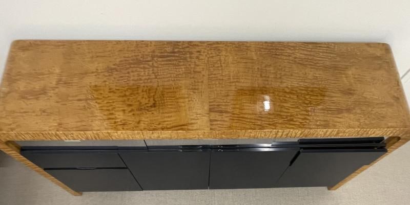 Mid-Century Modern Waterfall Sideboard / Dresser by Vladimir Kagan, Burlwood - 9