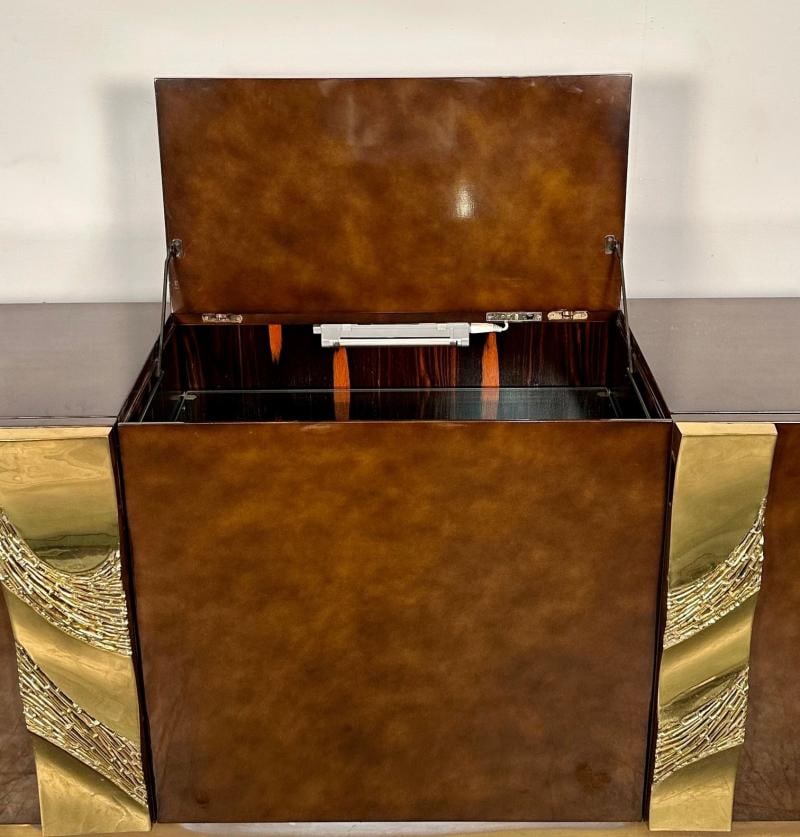 Italian Mid-Century Modern Bar / Entertainment Cabinet, Aldo Tura Style, Lacquer - 9