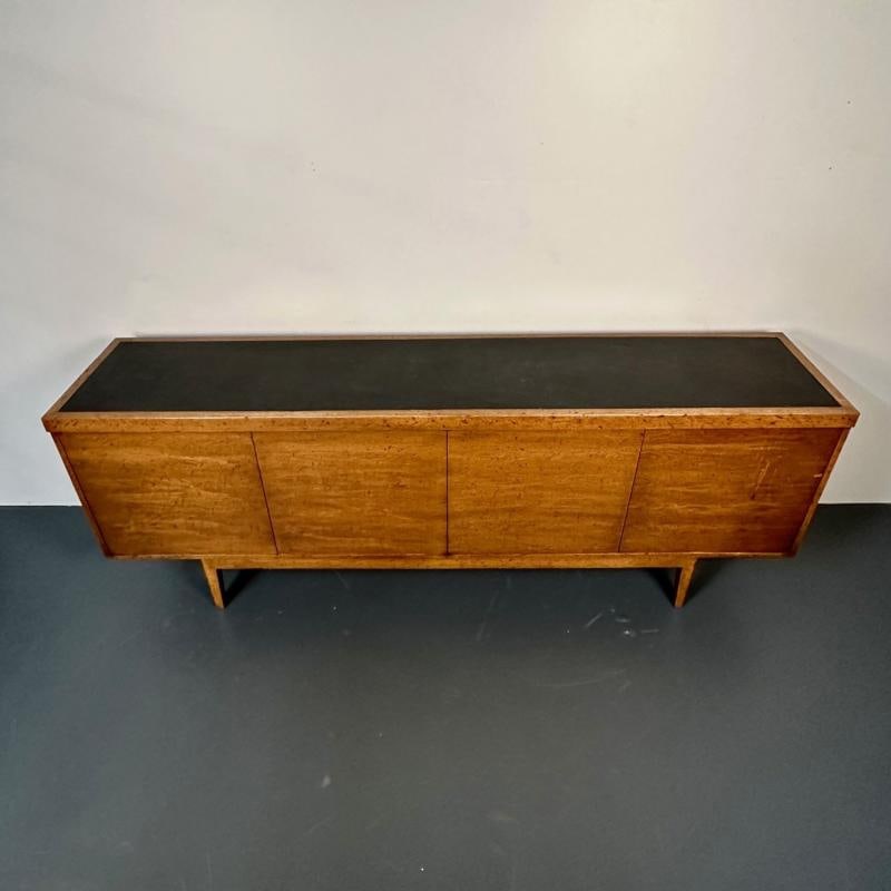 Mid-Century Modern Sideboard / Credenza, Rustic Provincial Cabinet, Slate Top - 4