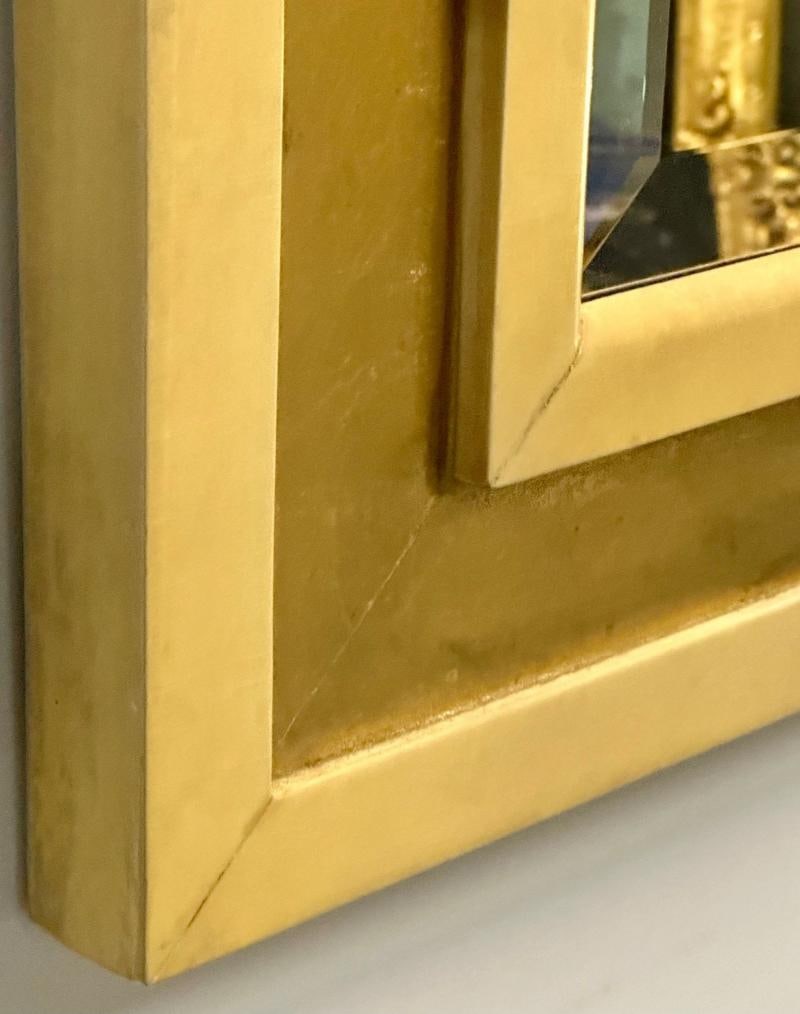 Mid-Century Modern Giltwood Wall / Console / Pier Mirror, Parchment, Italian - 11