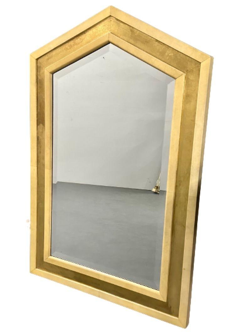 Mid-Century Modern Giltwood Wall / Console / Pier Mirror, Parchment, Italian - 2