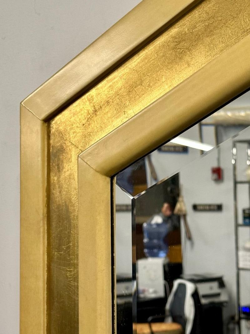 Mid-Century Modern Giltwood Wall / Console / Pier Mirror, Parchment, Italian - 7