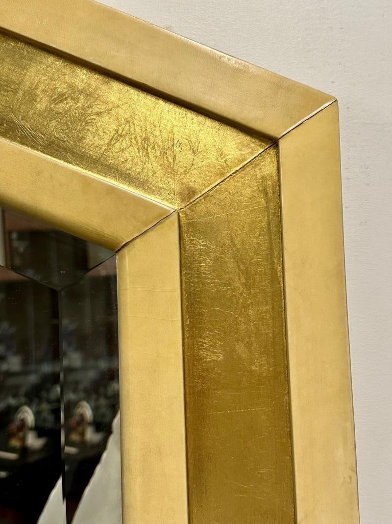 Mid-Century Modern Giltwood Wall / Console / Pier Mirror, Parchment, Italian - 8