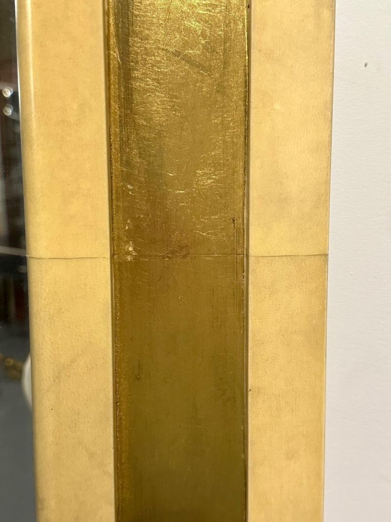 Mid-Century Modern Giltwood Wall / Console / Pier Mirror, Parchment, Italian - 9
