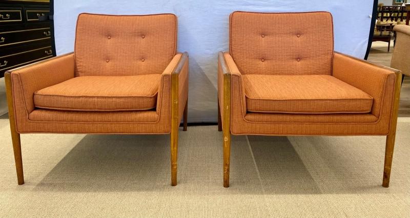 Pair of Mid-Century Modern Lounge Chairs, American, Walnut, 1960s - 6