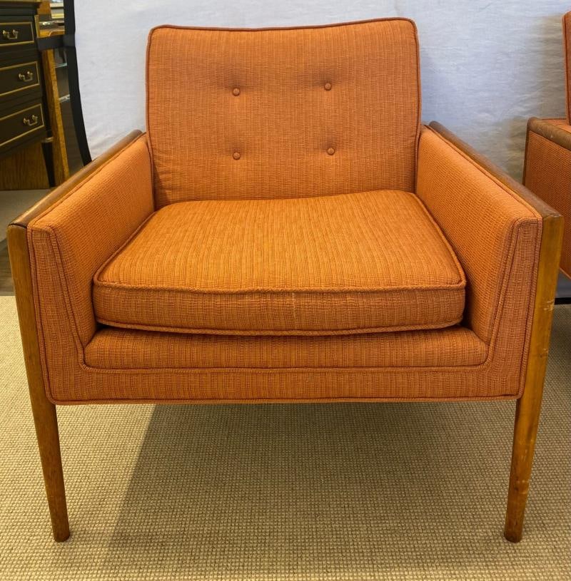 Pair of Mid-Century Modern Lounge Chairs, American, Walnut, 1960s - 9