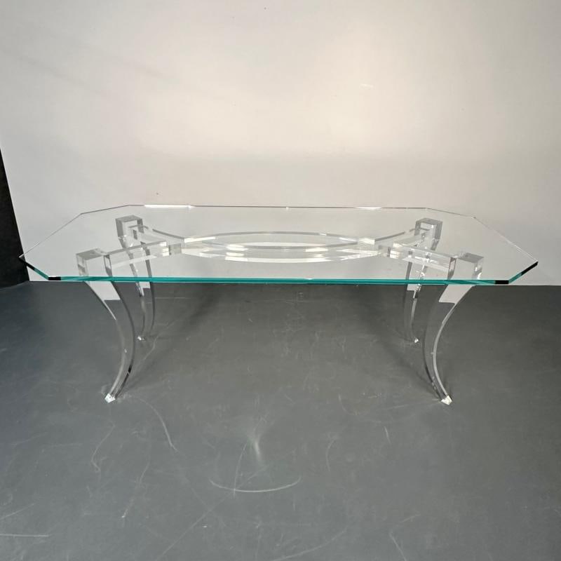 Modern Lucite and Glass Dining / Kitchen Table, American Designer, 2000s - 5