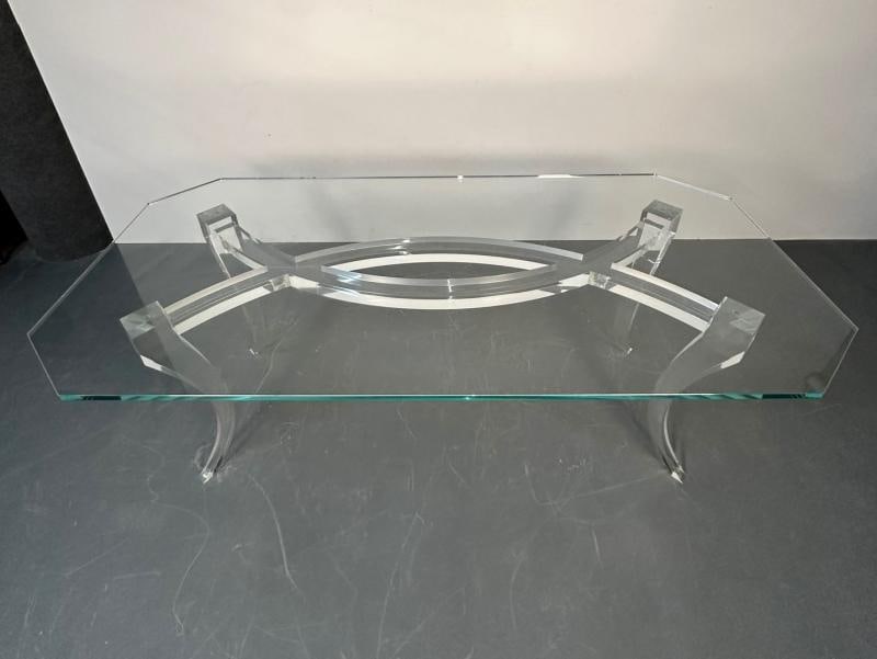 Modern Lucite and Glass Dining / Kitchen Table, American Designer, 2000s - 6