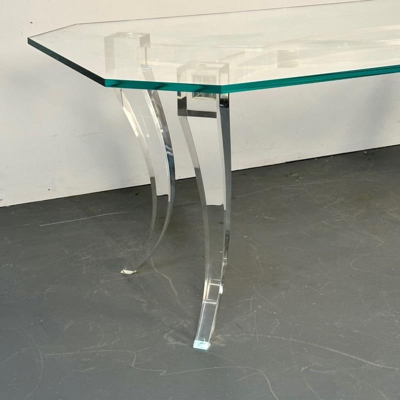 Modern Lucite and Glass Dining / Kitchen Table, American Designer, 2000s - 8