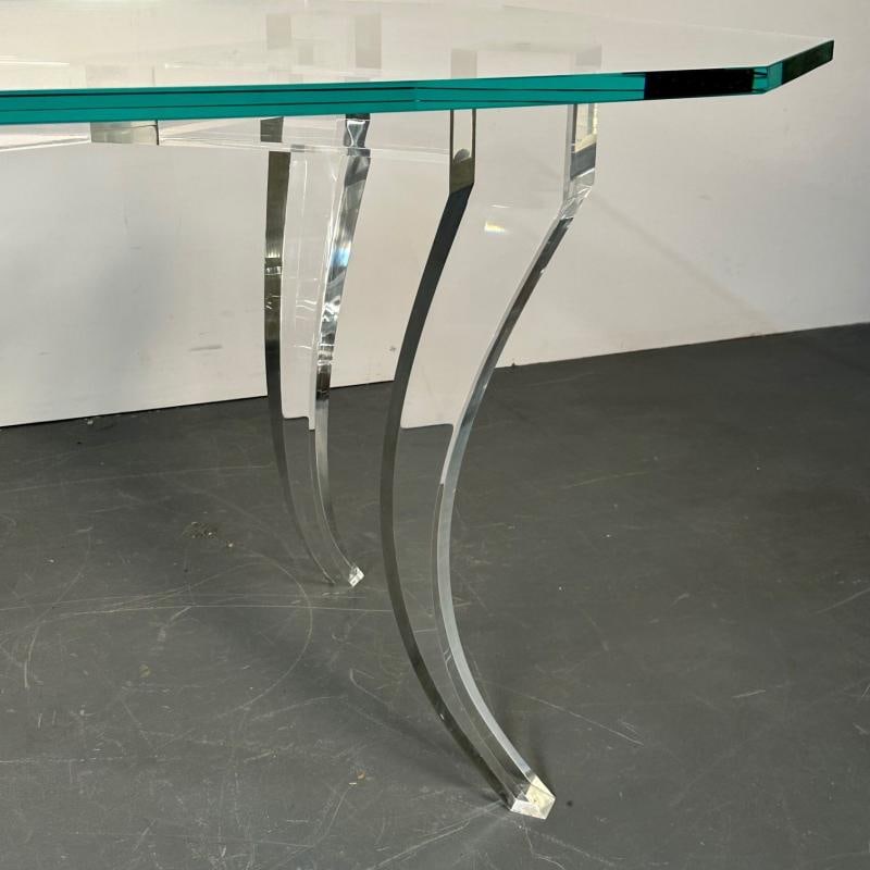 Modern Lucite and Glass Dining / Kitchen Table, American Designer, 2000s - 9