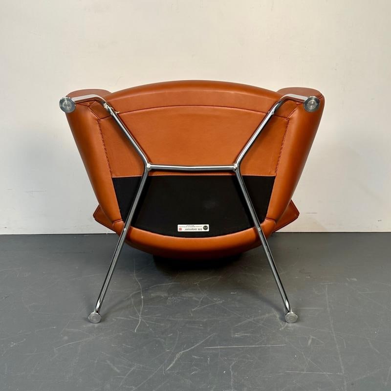 Danish Mid-Century Modern Ox Lounge Chair and Ottoman by Hans Wegner, Jørgensen - 10