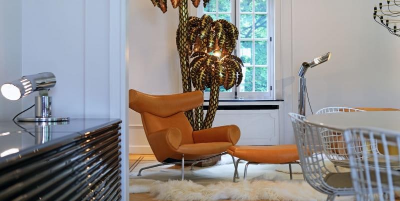 Danish Mid-Century Modern Ox Lounge Chair and Ottoman by Hans Wegner, Jørgensen - 11