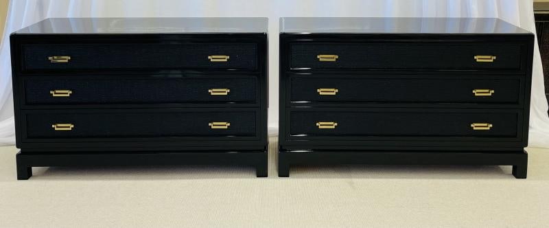 Pair of Mid-Century Modern Cabinets, Chests, Nightstands, Karl Springer Style - 2