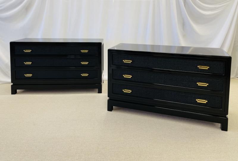 Pair of Mid-Century Modern Cabinets, Chests, Nightstands, Karl Springer Style - 4