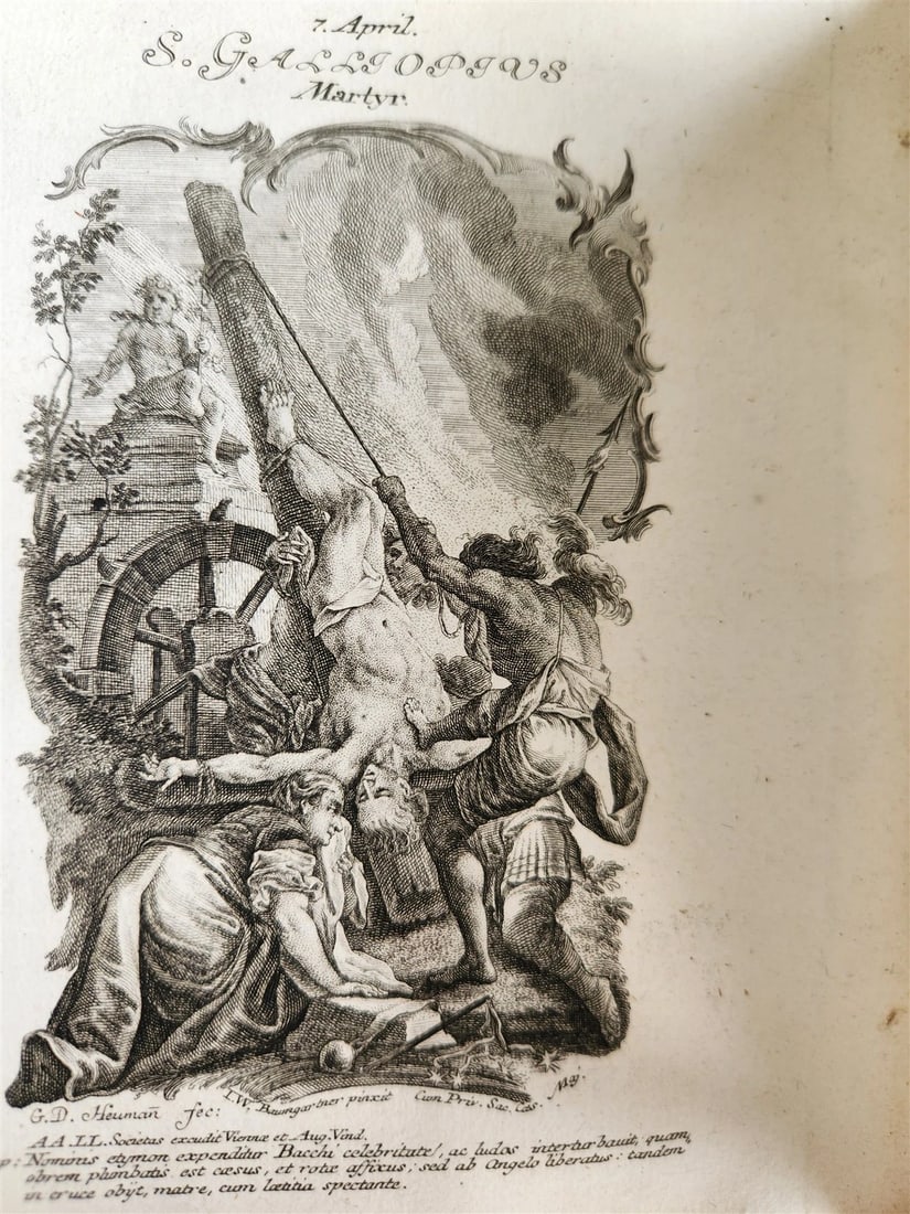 1756 THEOLOGY in GERMAN ILLUSTRATED w/ 76 COPPER ENGRAVINGS antique - 7