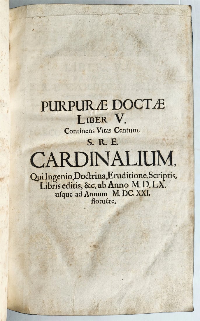 1714 PURPURA DOCTA by G.J. Eggs antique 18th century: Title: 1714 PURPURA DOCTA by G.J. Eggs antique 18th century Description: Eggs, G.J. Purpura Docta. Volume III Munich, Remy; 1714 Original half leather over marbled boards. Spine with raised bands and