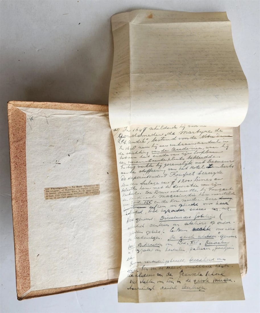 1703 ARTIST'S MANUAL by LE BRUN in DUTCH antique ILLUSTRATED PHYSIOGNOMY - 5