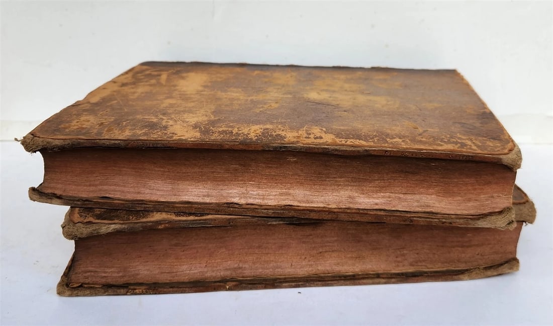 1728 PHARSALIA by LUCAN antique ANCIENT ROMAN POEM 2 volumes - 5