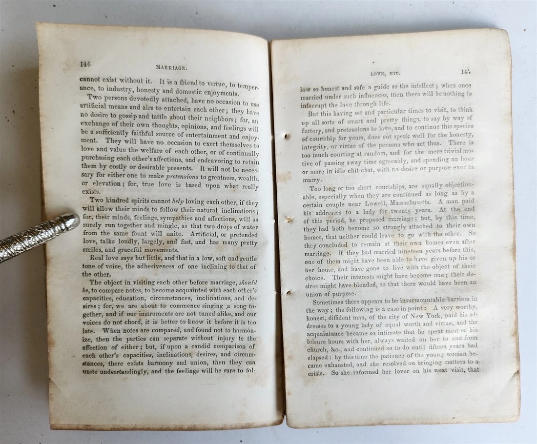 1851 MARRIAGE history & philosophy on PHRENOLOGY & PHYSIOLOGY antique AMERICANA - 3