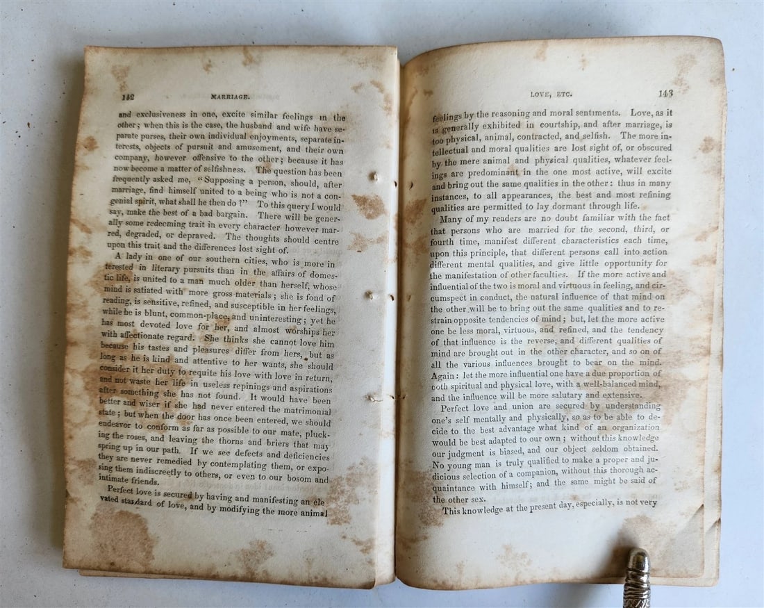 1851 MARRIAGE history & philosophy on PHRENOLOGY & PHYSIOLOGY antique AMERICANA - 4