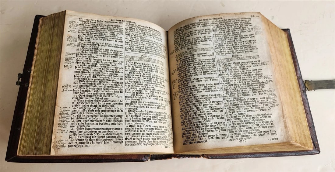 1786 BIBLE in DUTCH antique OLD & NEW TESTAMENT - 11