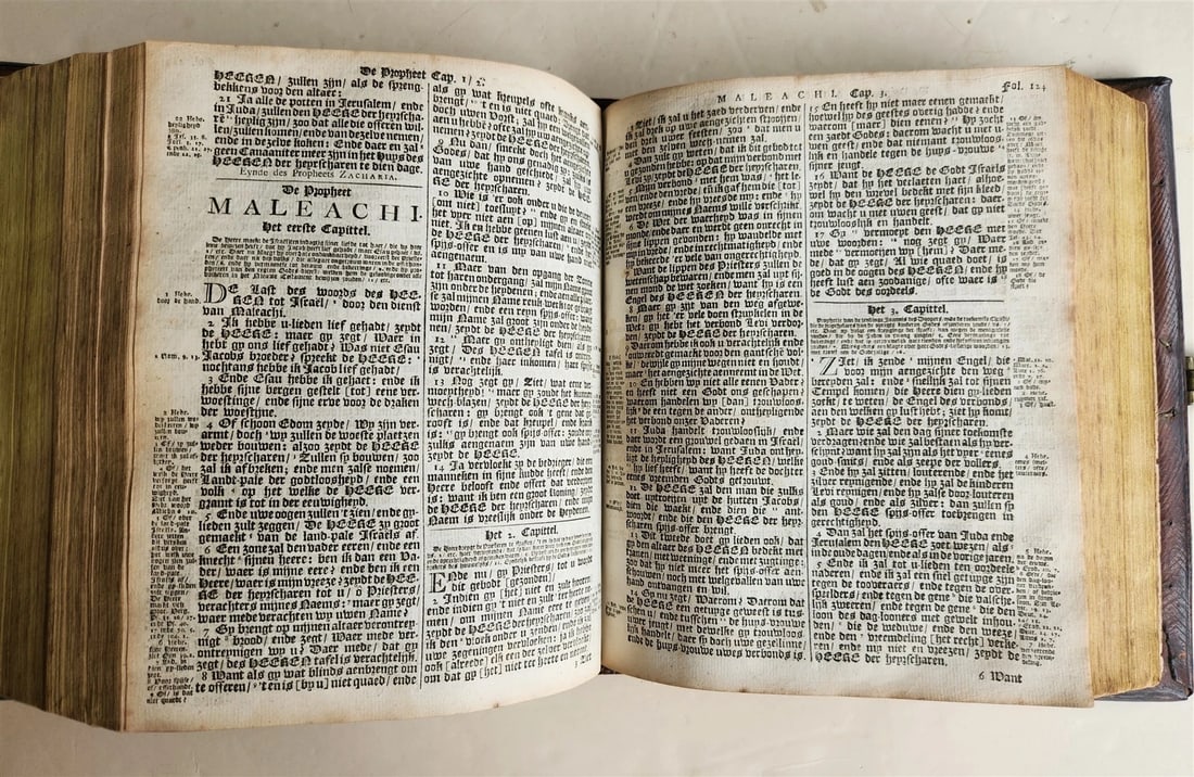 1786 BIBLE in DUTCH antique OLD & NEW TESTAMENT - 13