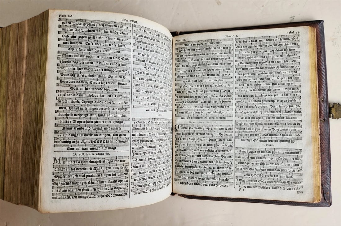 1786 BIBLE in DUTCH antique OLD & NEW TESTAMENT - 14