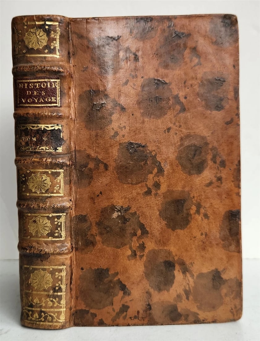 1753 HISTOIRE des VOYAGES antique VOL. 43 PIRATE WILLIAM DAMPIER TRAVELS - 3