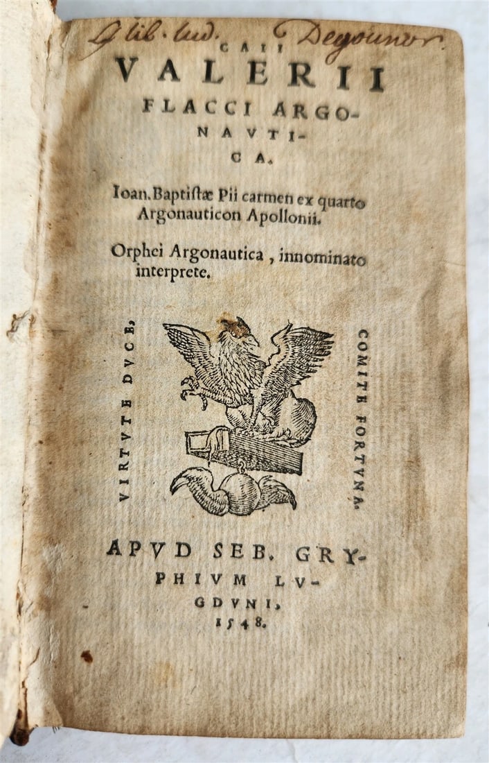 1548 ARGONAUTICA Valerius Flaccus POETRY antique 16th CENTURY (1 of 6)