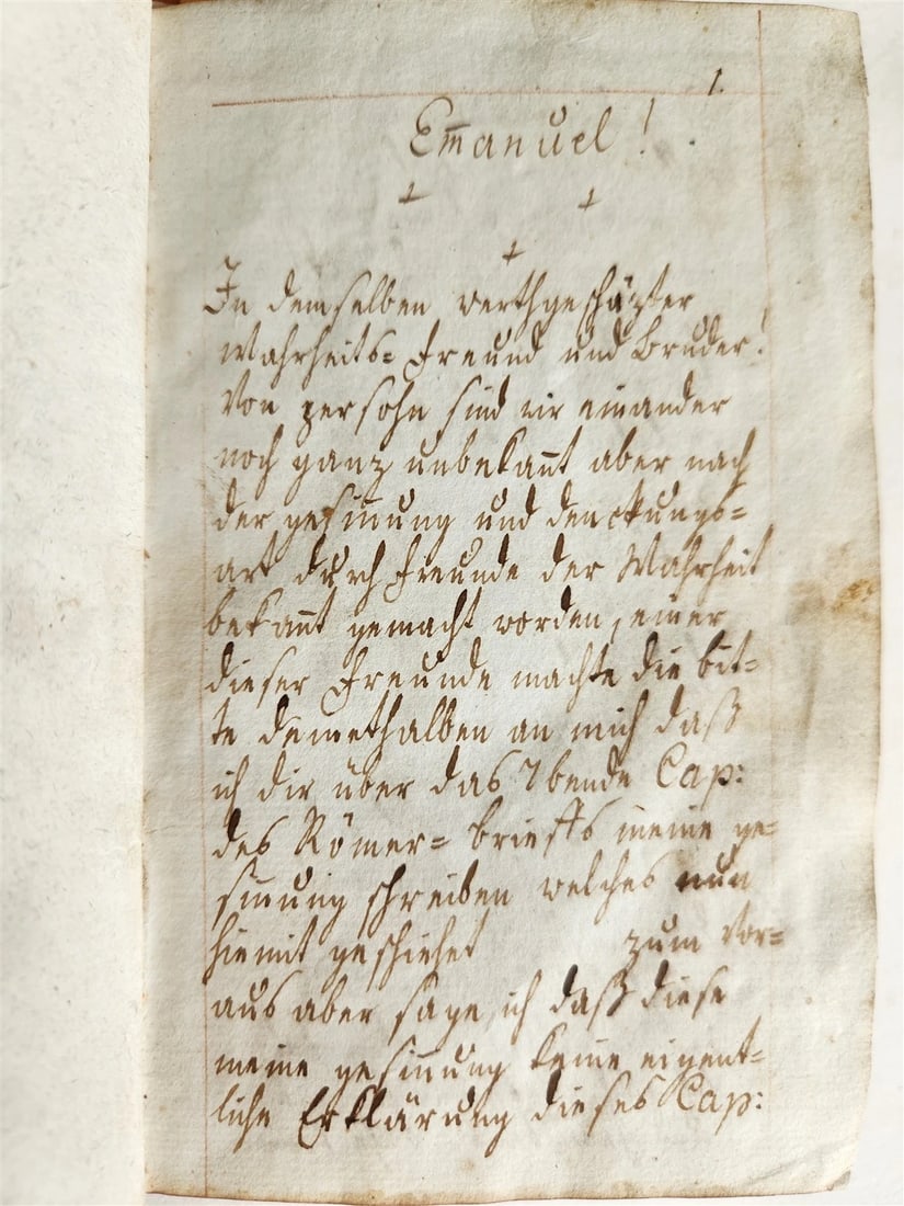 1790 GERMAN RELIGIOUS MANUSCRIPT 411 pages antique VELLUM BINDING (1 of 13)