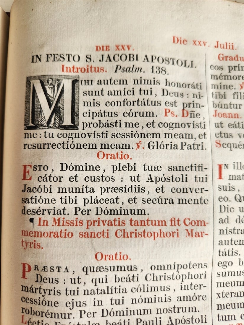 1850 MISSALE ROMANUM antique DECORATIVE BINDING w/ SILVER FITTINGS illustrated - 14