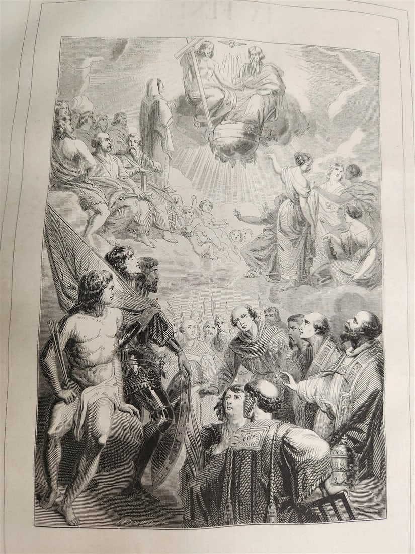 1850 MISSALE ROMANUM antique DECORATIVE BINDING w/ SILVER FITTINGS illustrated - 17