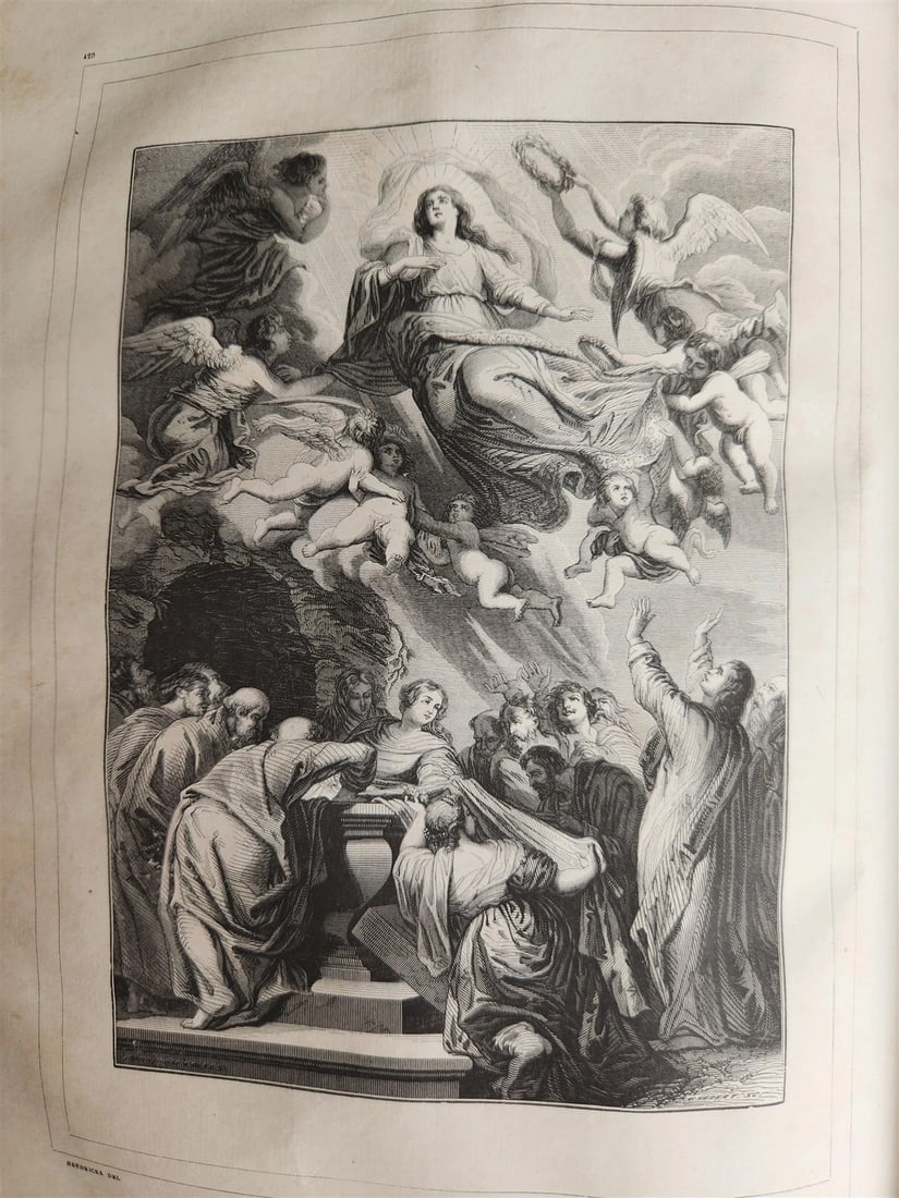 1850 MISSALE ROMANUM antique DECORATIVE BINDING w/ SILVER FITTINGS illustrated - 18