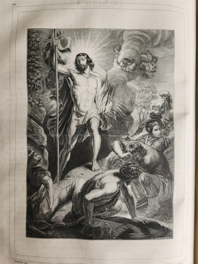 1850 MISSALE ROMANUM antique DECORATIVE BINDING w/ SILVER FITTINGS illustrated - 19