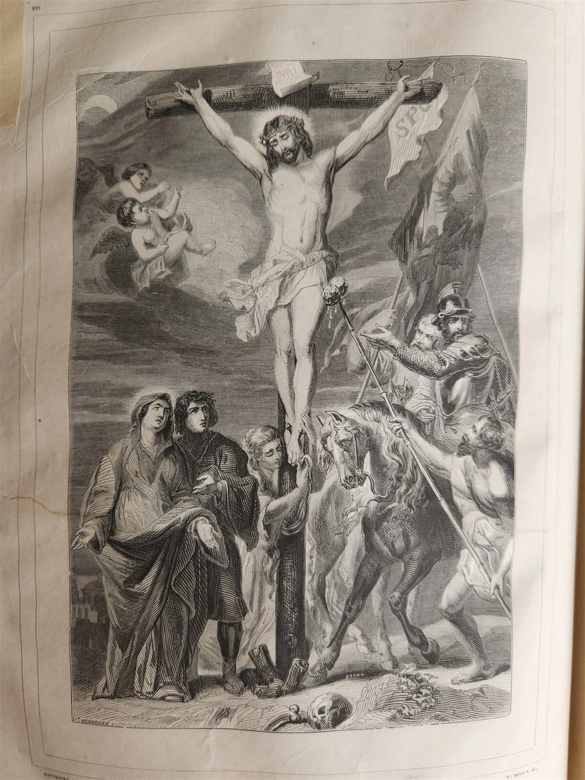 1850 MISSALE ROMANUM antique DECORATIVE BINDING w/ SILVER FITTINGS illustrated - 20