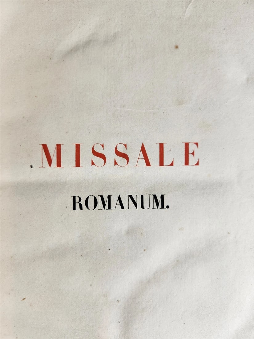 1850 MISSALE ROMANUM antique DECORATIVE BINDING w/ SILVER FITTINGS illustrated - 7