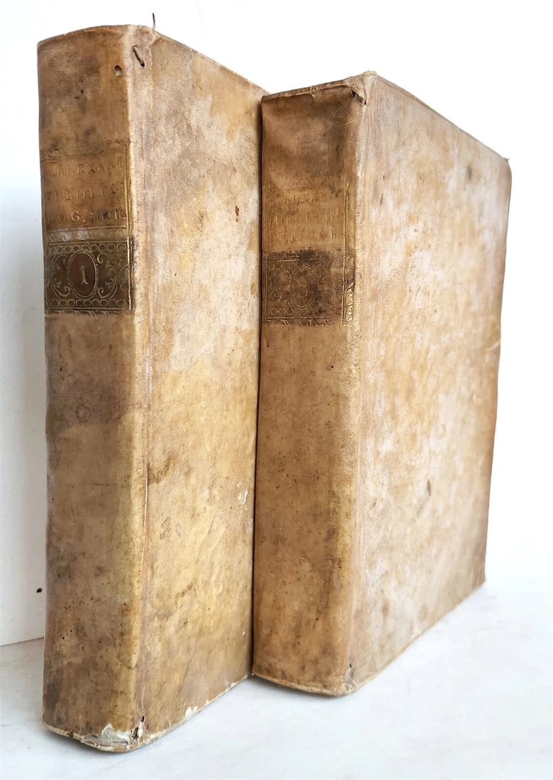 1783 THEOLOGY by NATALI ALEXANDRO 2 VOLUMES antique VELLUM BINDING (1 of 5)