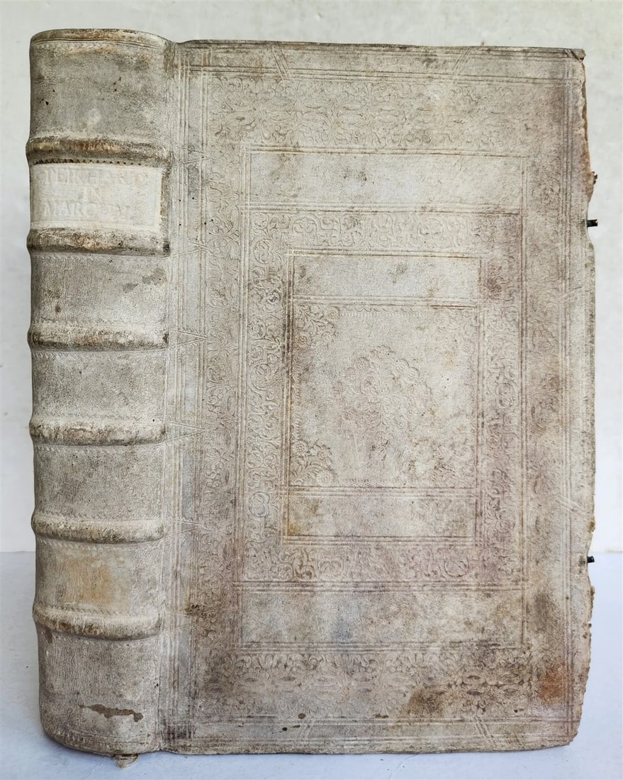 1753 THEOLOGY by Jesuit Francisco Peikhart antique PIGSKIN BOUND FOLIO (1 of 10)