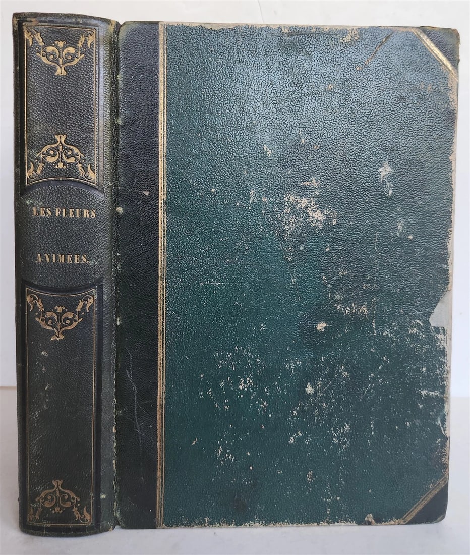 1847 LES FLEURS ANIMEES antique ILLUSTRATED with WOMEN PERSONIFYING FLOWERS - 2