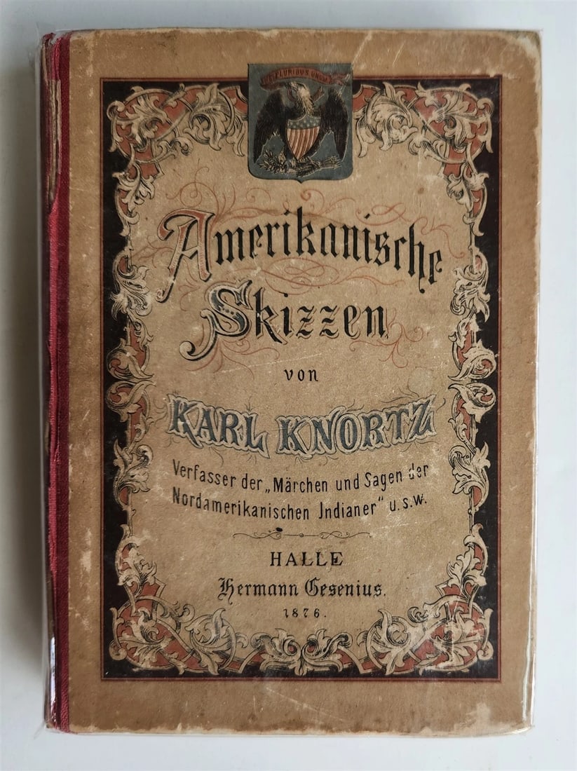 1876 AMERICAN SKETCHES in GERMAN by Karl Knortz AMERIKANISCHE SKIZZEN antique (1 of 6)