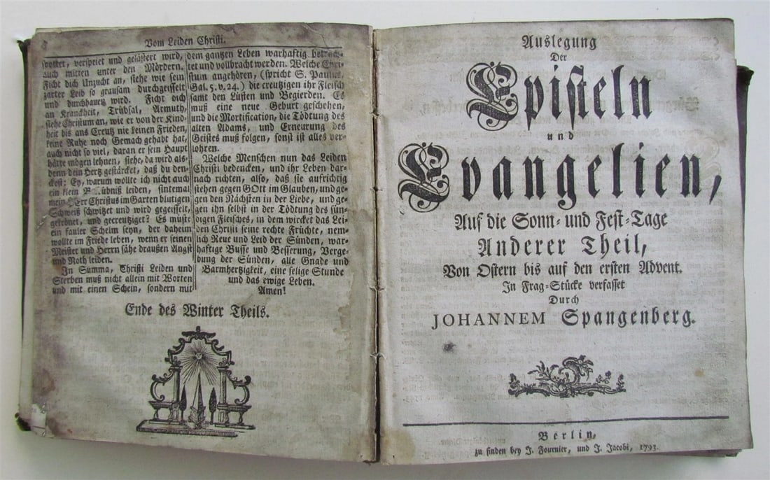 1785 LUTHERAN BIBLE in GERMAN ILLUSTRATED edited Johann Spangenberg ANTIQUE (1 of 13)