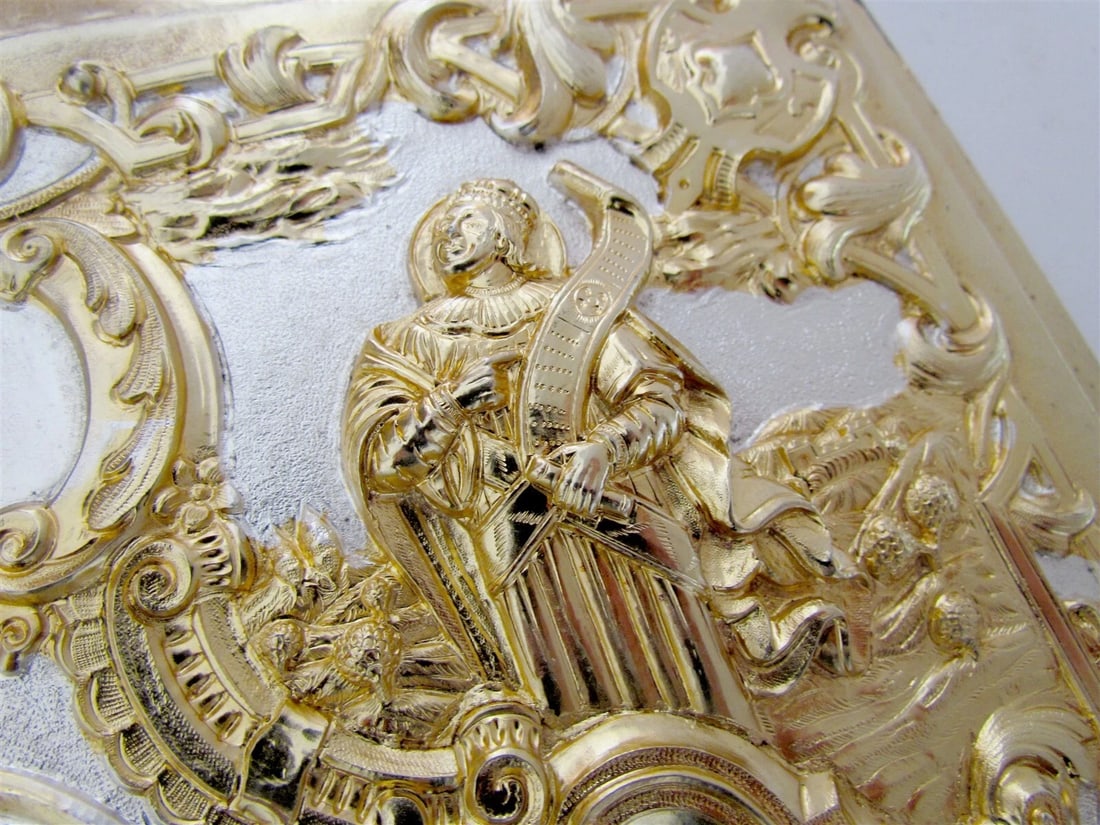 GREEK RUSSIAN ORTHODOX CHURCH GOSPEL GILT BRASS COVERS folio - 6