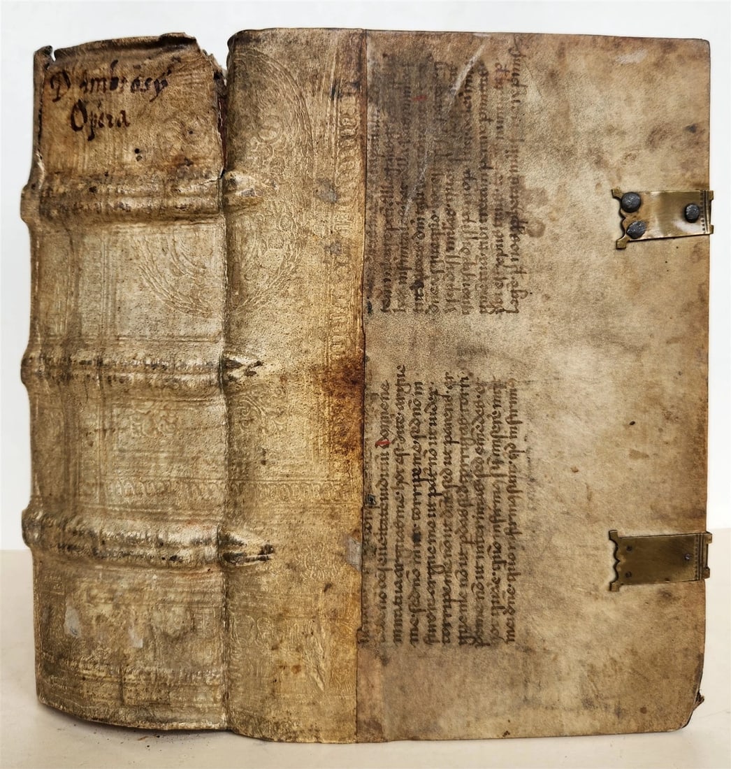 1506 POST-INCUNABULA ST.AMBROSE of MILAN antique OMNIA OPERA v. I (1 of 18)