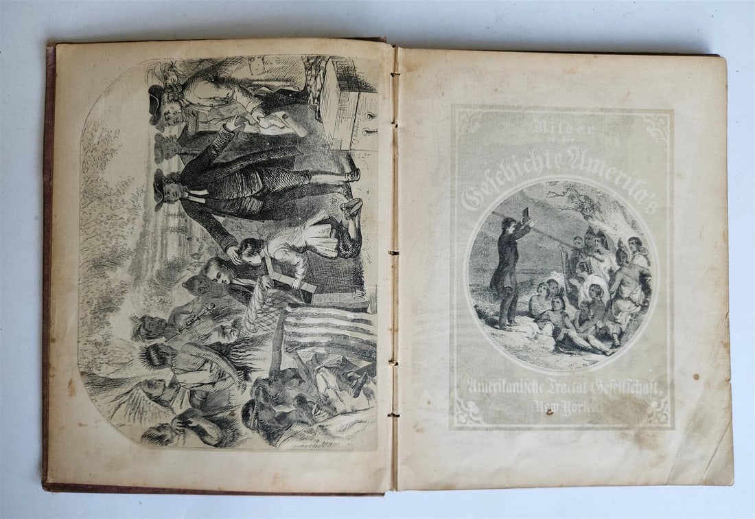1866 PICTURES from HISTORY of AMERICA antique BILDER AUS DER GESCHICHTE AMERIKAS (1 of 20)